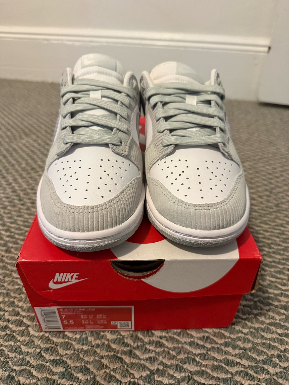 Nike Dunk Low Grey Corduroy